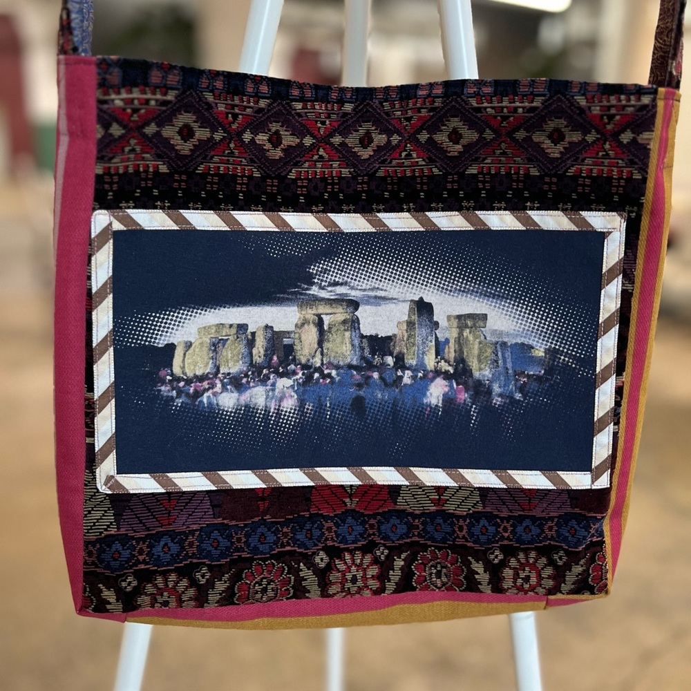 Stonehenge tshirt crossbody bag